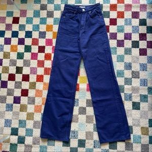 Zara Blue Wide Leg Jeans